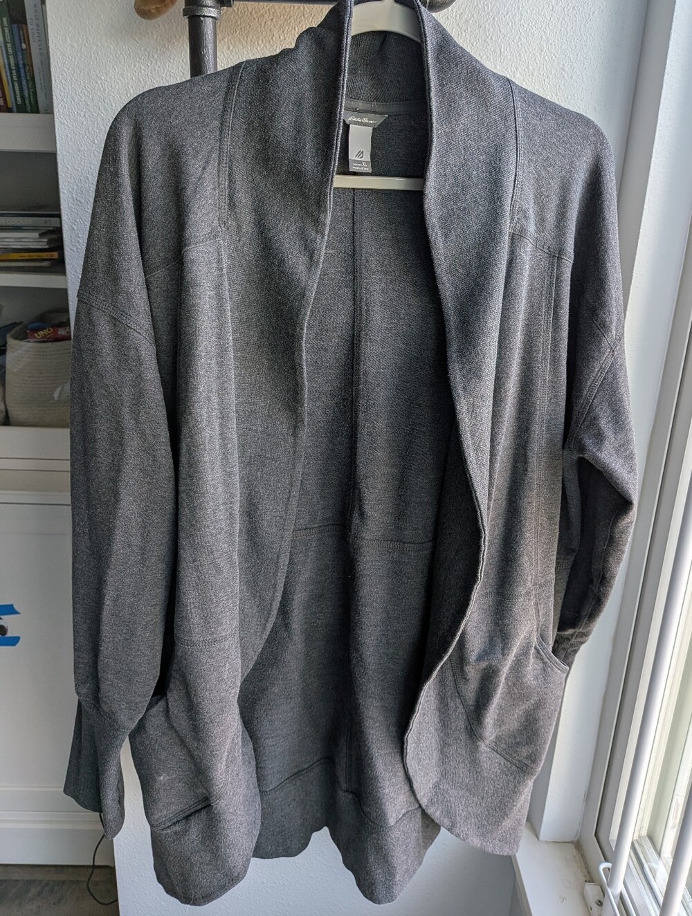 Eddie Bauer Motion Open Front Cardigan with Thumbholes Size XL